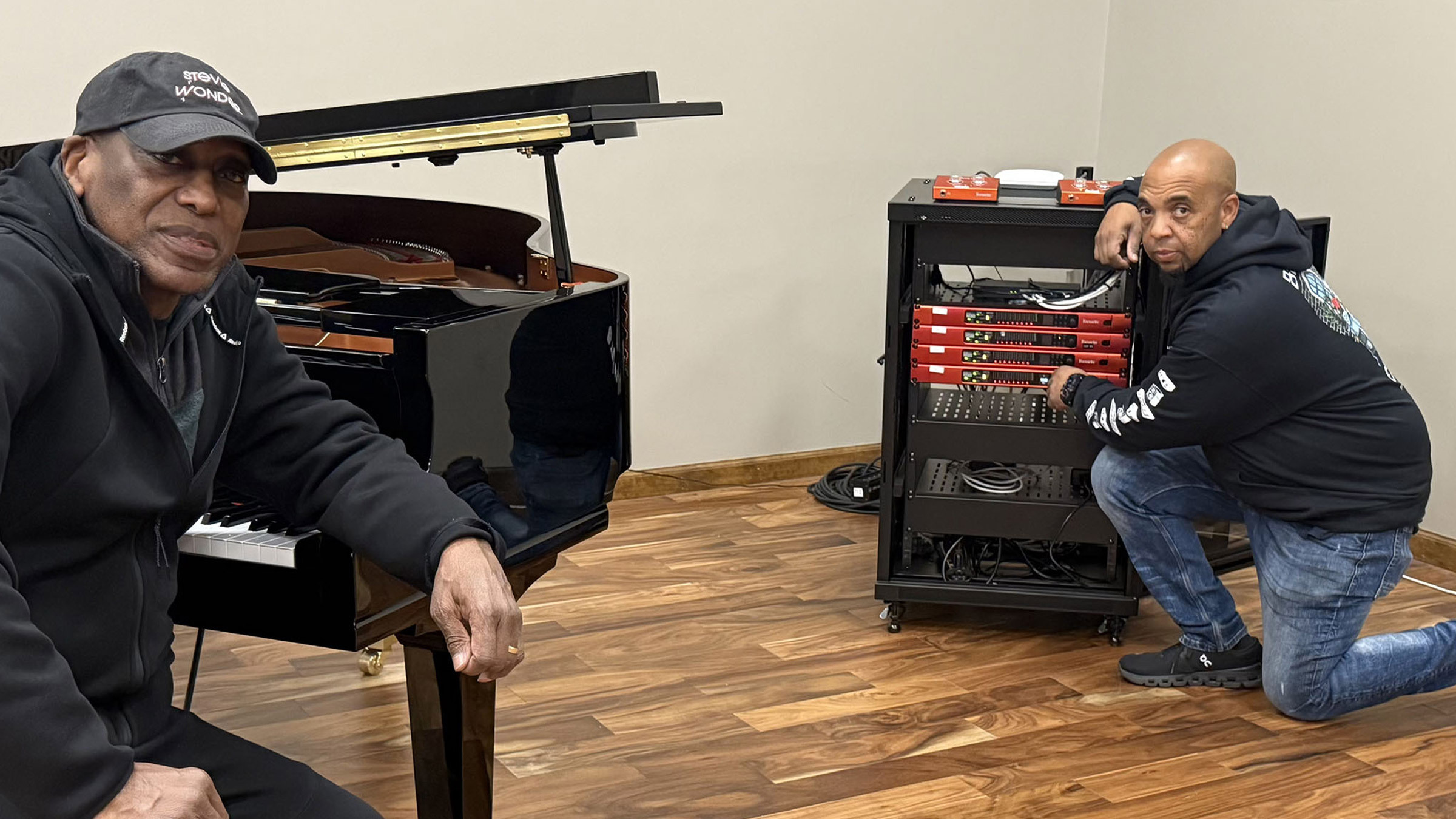 Pictured L-R: Dr. Henry Panion III, award-winning composer, conductor, producer (Audiostate 55 Recording Studios) and distinguished University Professor of Music and Director of Music Technology at University of Alabama at Birmingham (UAB); and James Bevelle, Chief Audio Engineer at both Audiostate 55 and the UAB Recording Studio and Music Tech Program. Pictured L-R: Dr. Henry Panion III, award-winning composer, conductor, producer (Audiostate 55 Recording Studios) and distinguished University Professor of Music and Director of Music Technology at University of Alabama at Birmingham (UAB); and James Bevelle, Chief Audio Engineer at both Audiostate 55 and the UAB Recording Studio and Music Tech Program.