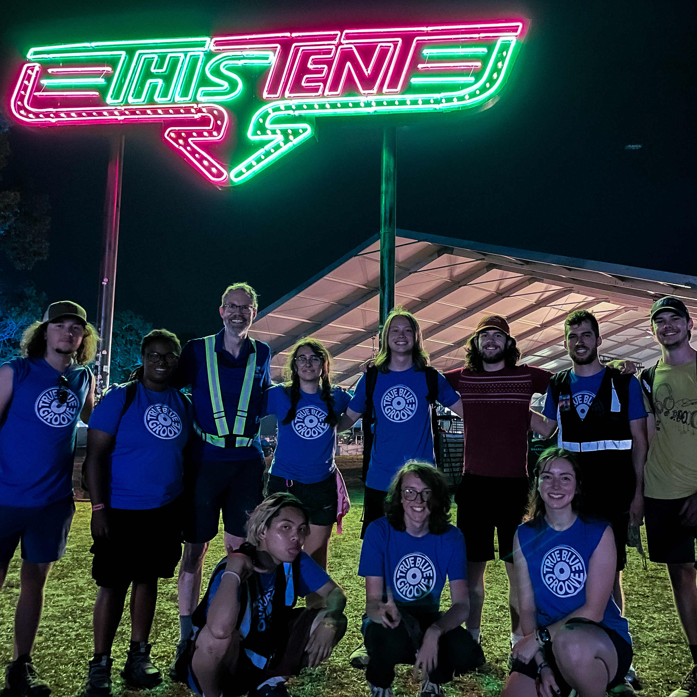 MTSU Students power Bonnaroo 2024 broadcast with Focusrite RedNet Michael Fleming, Professor of Audio Production, Department of Recording Industry (third from left), shown with the MTSU student audio team at Bonnaroo 2024