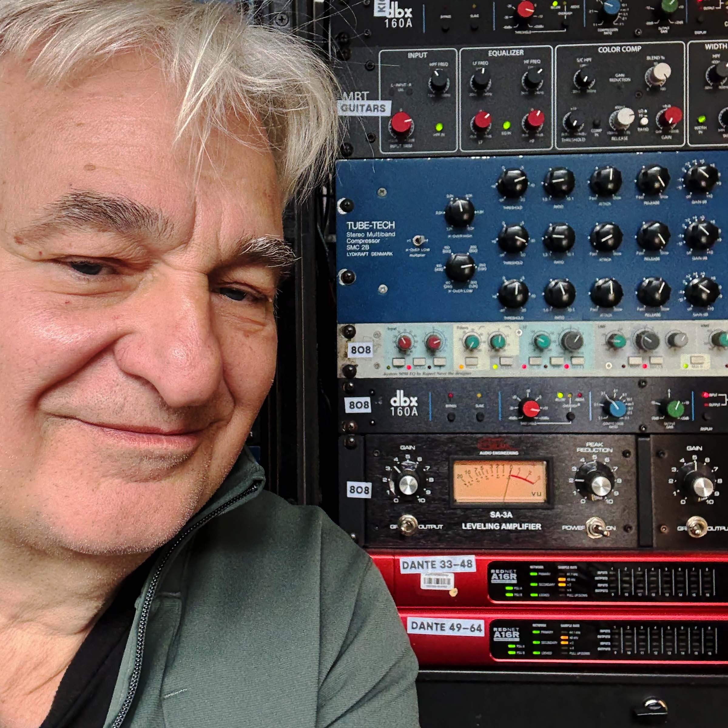 Front-of-house engineer Toby Francis, pictured with some of his touring gear, including Focusrite RedNet interfaces. Front-of-house engineer Toby Francis, pictured with some of his touring gear, including Focusrite RedNet interfaces.